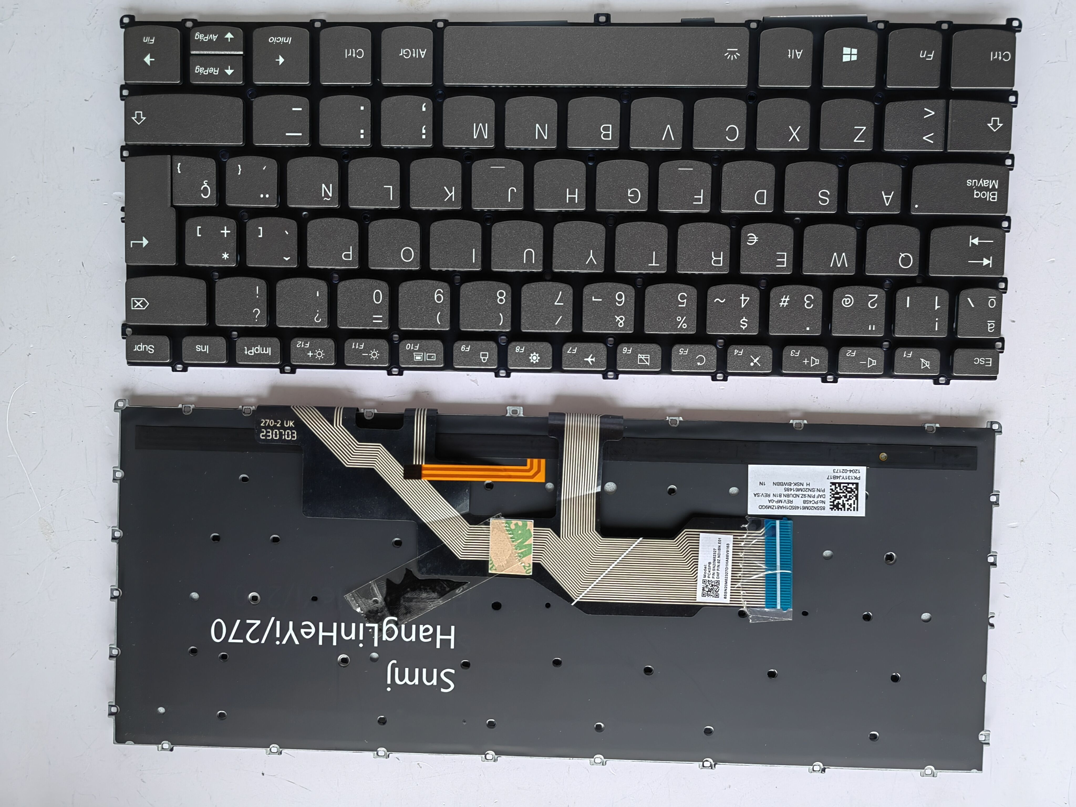 Picture of New Replacement Laptop Keyboard For LENOVO S540-13 Xiaoxin PRO13 2019 Grey Backlit (OEM) SP Layout